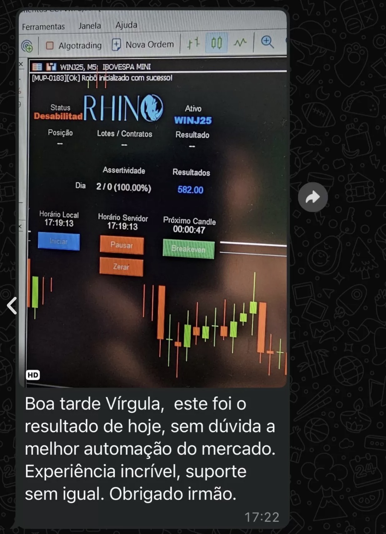 Depoimento de operador